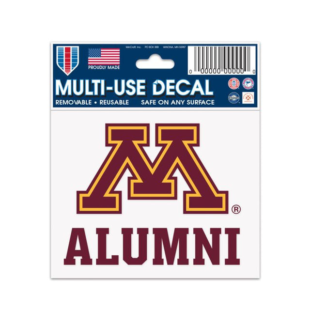 Calcomanía multiusos de Minnesota Golden Gophers de 3" x 4"