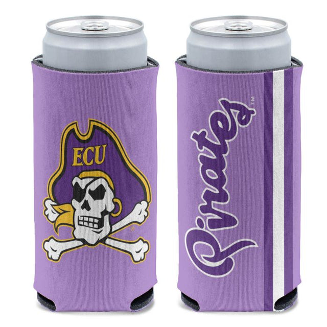 East Carolina Pirates POWDER PURPLE 12 oz Slim Can Cooler
