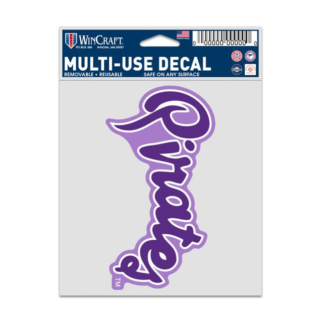 East Carolina Pirates POWDER PURPLE Fan Decals 3.75" x 5"