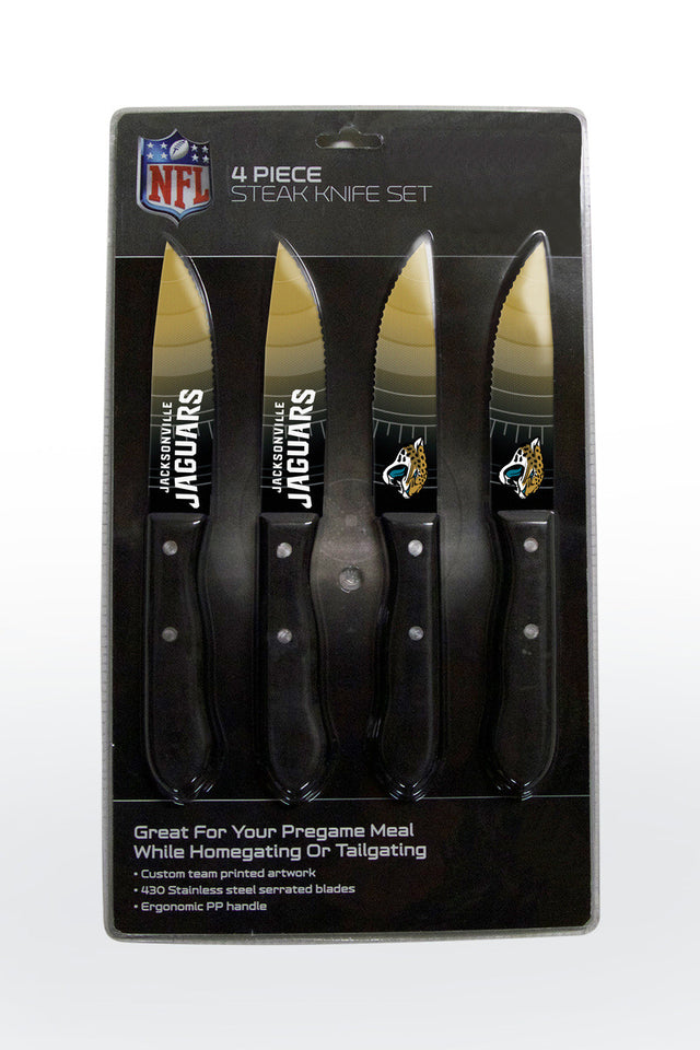 Juego de cuchillos para carne Jacksonville Jaguars, paquete de 4