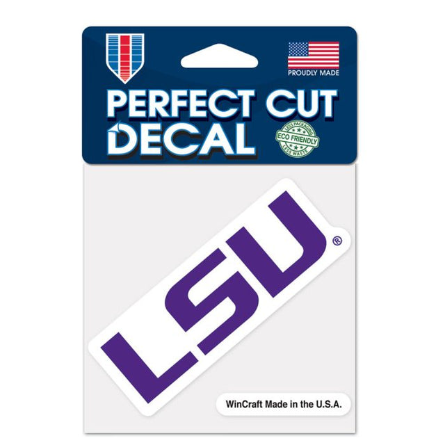Calcomanía de color de corte perfecto de LSU Tigers de 4" x 4"