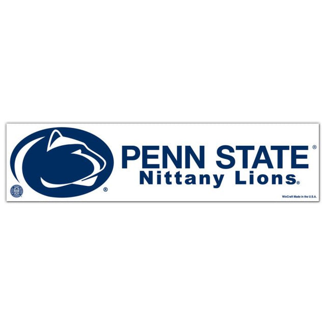 Tira de parachoques de los Penn State Nittany Lions de 3" x 12"