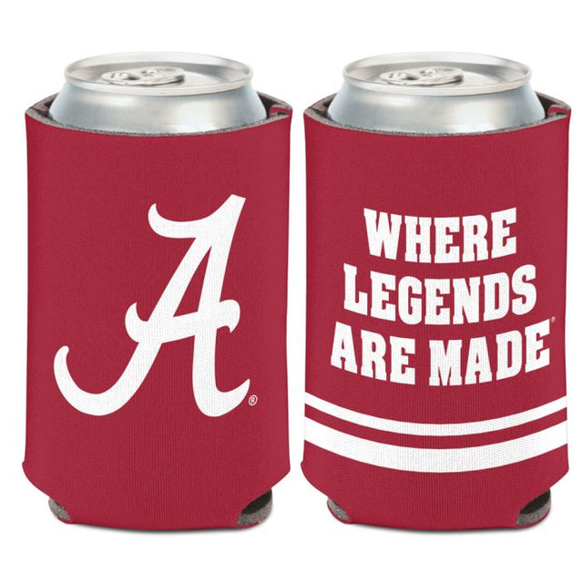 Alabama Crimson Tide DONDE SE HACEN LAS LEYENDAS Enfriador de lata de 12 oz.