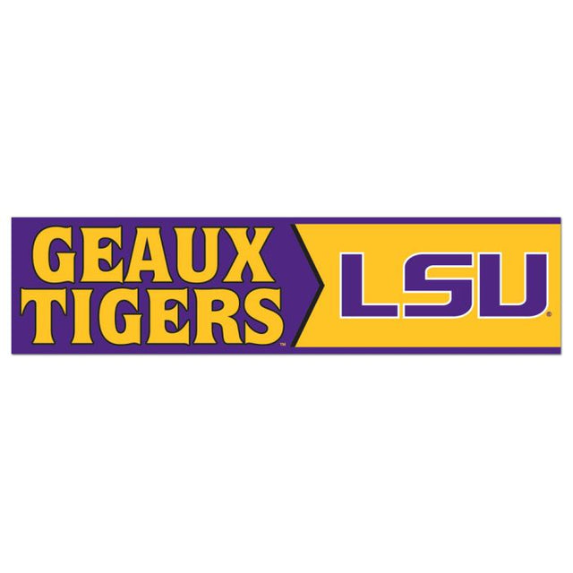 Tira de parachoques de LSU Tigers de 3" x 12"