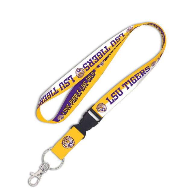 Cordón de LSU Tigers/College Vault con hebilla desmontable de 1"