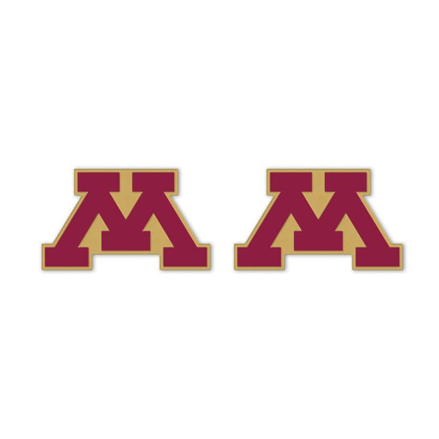 Tarjeta de joyería con aretes de los Minnesota Golden Gophers