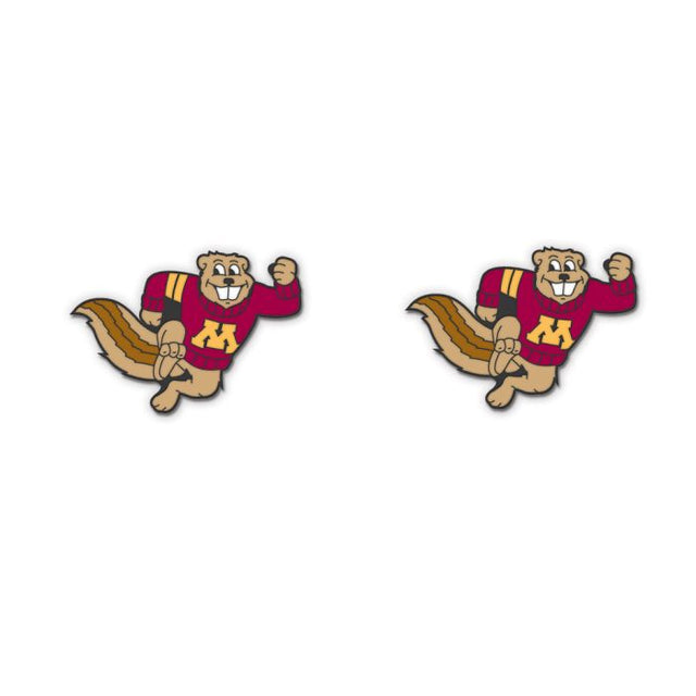 Tarjeta de joyería con aretes de los Minnesota Golden Gophers