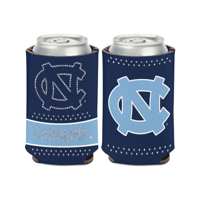 North Carolina Tar Heels Bling Can Cooler 12 oz.