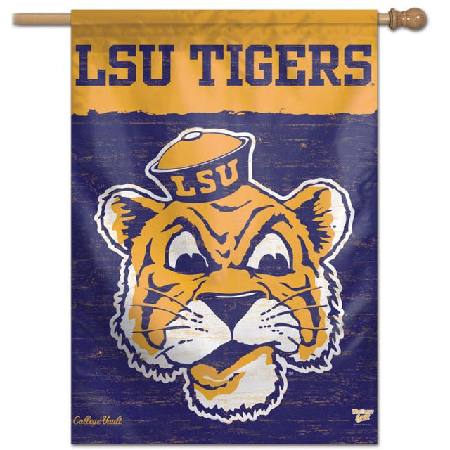 Bandera vertical VAULT de LSU Tigers/College Vault de 28" x 40"