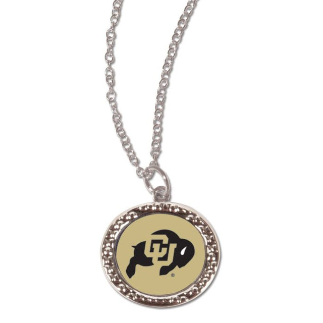 Collar con dije de los Colorado Buffaloes y tarjeta de joyería