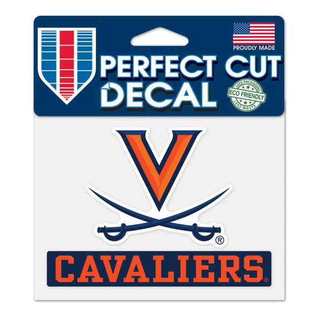 Virginia Cavaliers CAVALIERS Perfect Cut Color Decal 4.5" x 5.75"