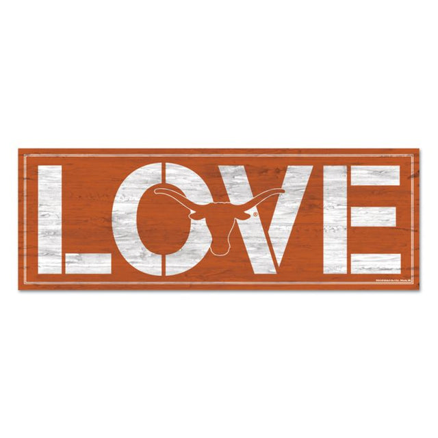 Texas Longhorns Wood Sign 8"x23" 1/4" thick
