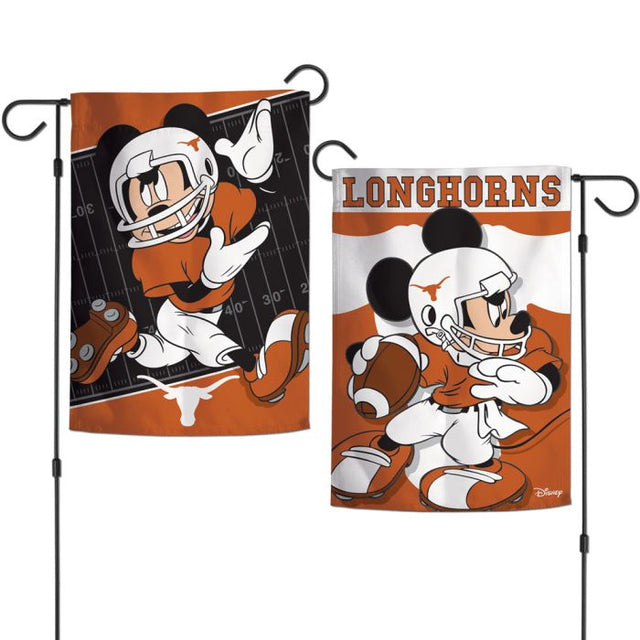 Texas Longhorns / Disney MICKEY MOUSE FOOTBALL Garden Flags 2 sided 12.5" x 18"