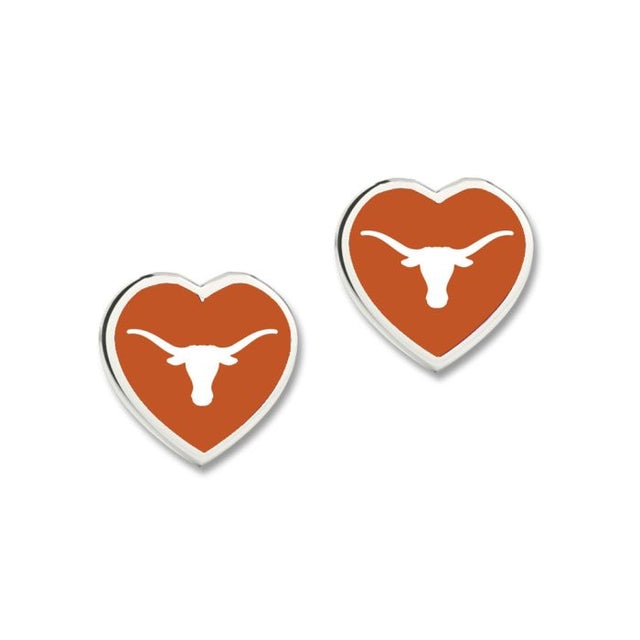 Texas Longhorns Earrings w/3D Heart