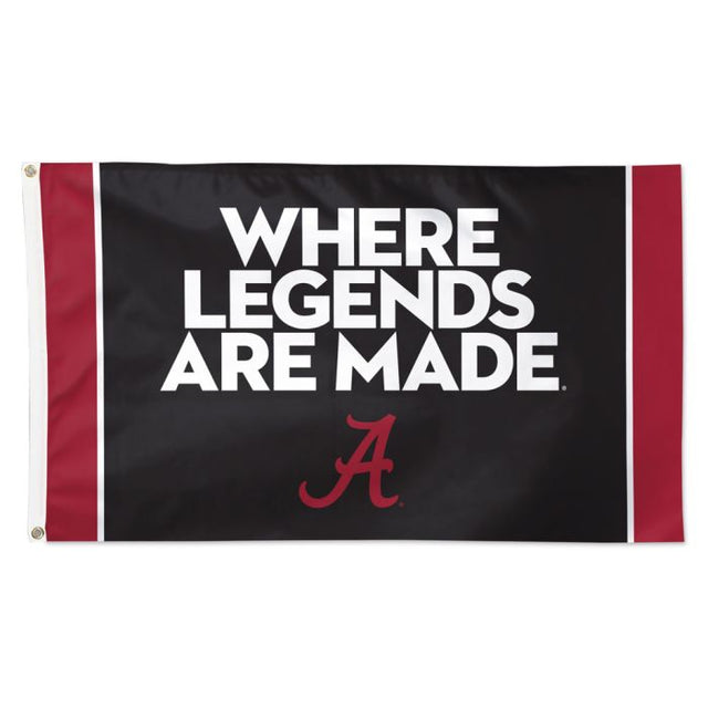 Bandera de Alabama Crimson Tide DONDE SE CREAN LAS LEYENDAS - Deluxe 3' X 5'