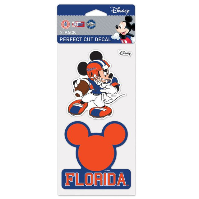 Juego de dos calcomanías de Disney Perfect Cut de Florida Gators, 4" x 4"