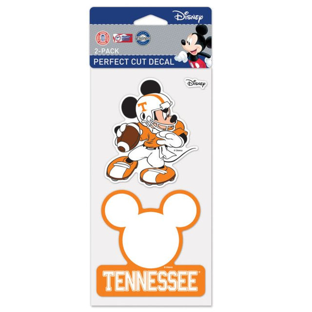 Juego de dos calcomanías de Disney Perfect Cut de Tennessee Volunteers, 4" x 4"