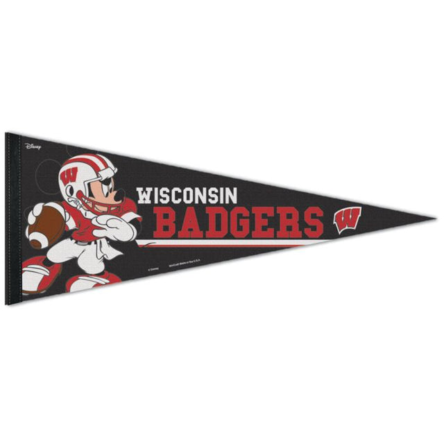 Banderín premium de Wisconsin Badgers/Disney de 30 x 76 cm