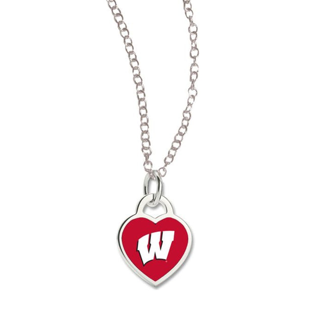 Collar de Wisconsin Badgers con corazón en 3D