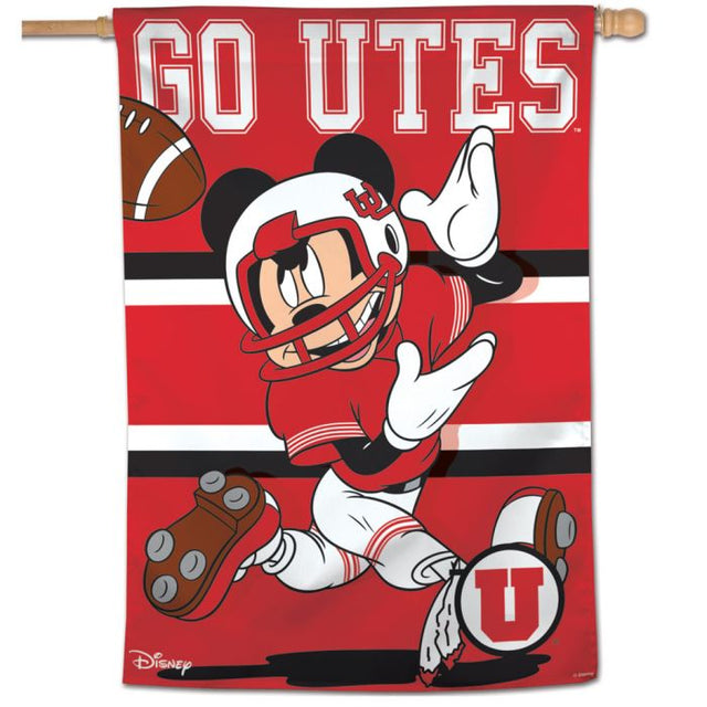 Bandera vertical de Utah Utes/Disney de 28" x 40"