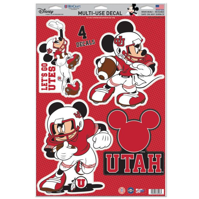 Calcomanía multiusos de Utah Utes/Disney de 11" x 17"