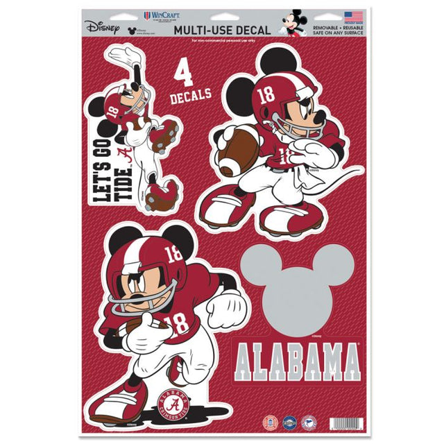 Calcomanía multiusos de Mickey Mouse de Alabama Crimson Tide y Disney, de 11" x 17"
