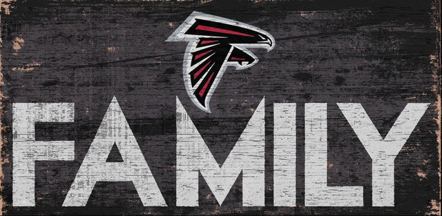 Letrero de madera de los Atlanta Falcons de 12 x 6 pulgadas con diseño familiar