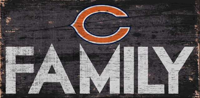 Letrero de madera de los Chicago Bears de 12 x 6 pulgadas con diseño familiar