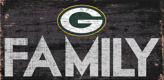 Letrero de madera de los Green Bay Packers de 12 x 6 pulgadas con diseño familiar