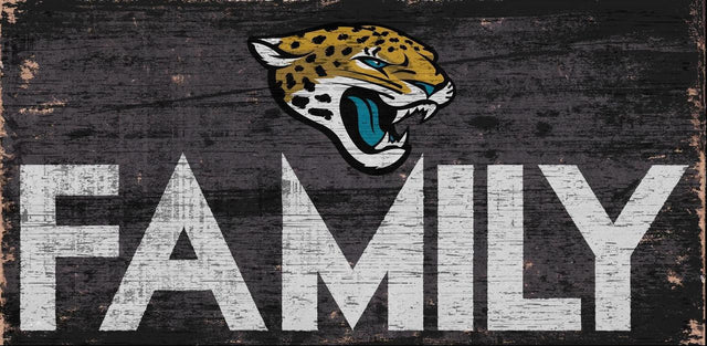 Letrero de madera de los Jacksonville Jaguars de 12 x 6 pulgadas con diseño familiar