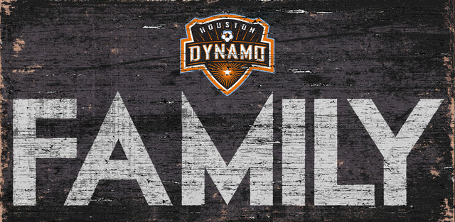 Houston Dynamo Sign Wood 12x6 Family Design