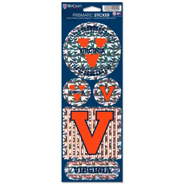 Virginia Cavaliers Prismatic Decal 4" x 11"