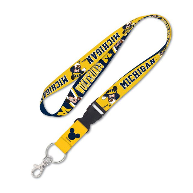 Michigan Wolverines / Disney MICKEY MOUSE Lanyard w/detachable buckle 1"