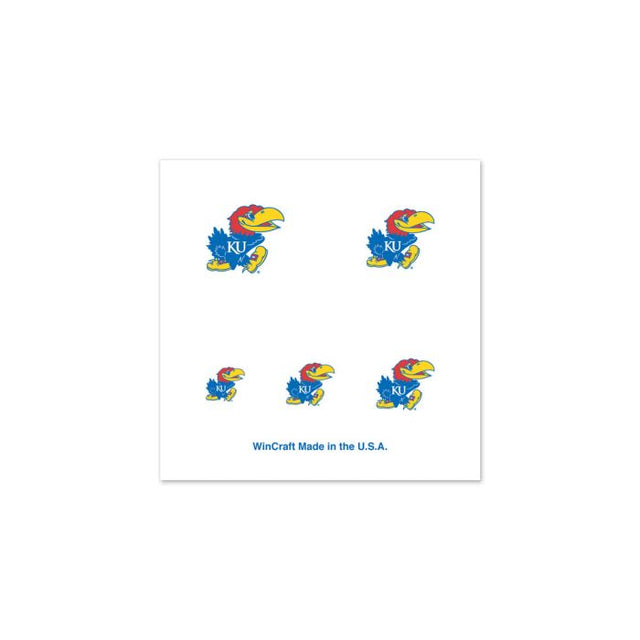 Kansas Jayhawks Fingernail Tattoos