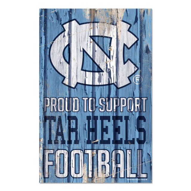 North Carolina Tar Heels Wood Sign 11" x 17" 1/4" thick