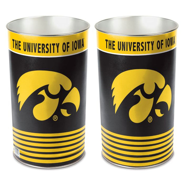 Iowa Hawkeyes Wastebasket - tapered 15"H