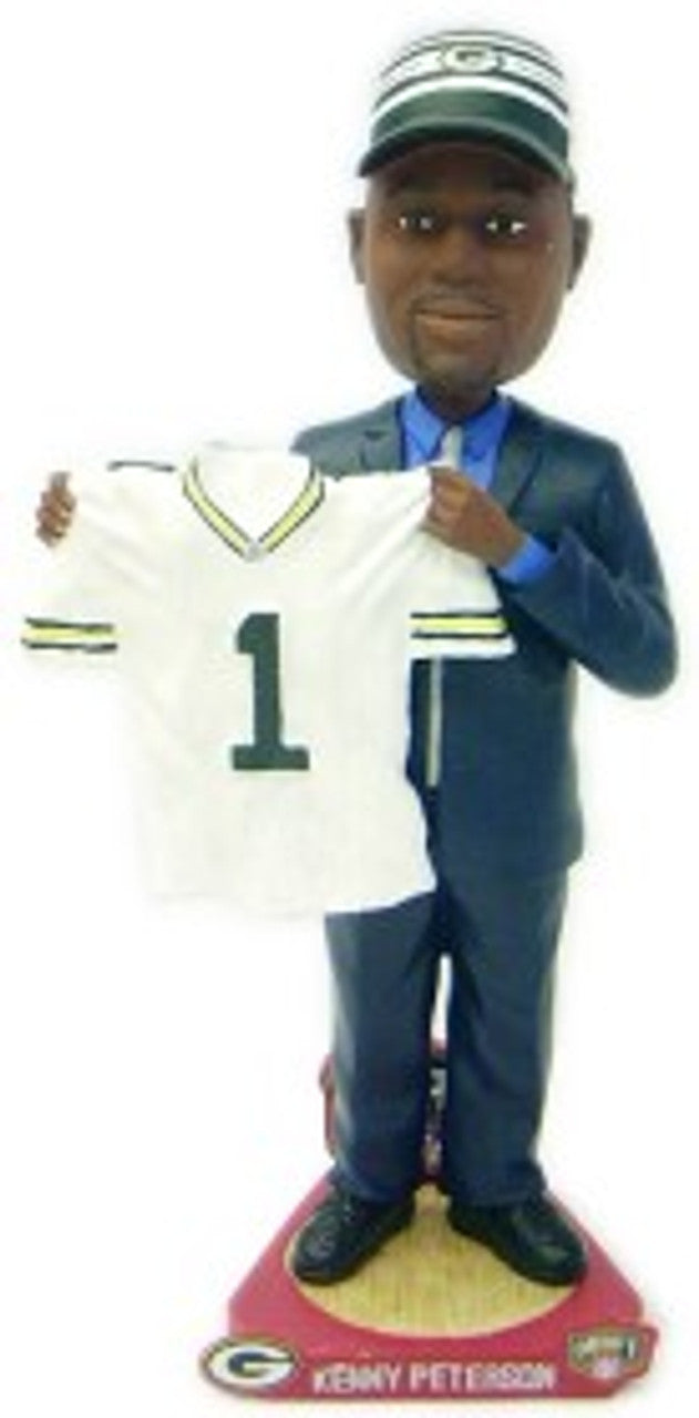 Figura de acción coleccionable Forever Collectibles Bobblehead CO de Kenny Peterson, elección del draft de los Green Bay Packers