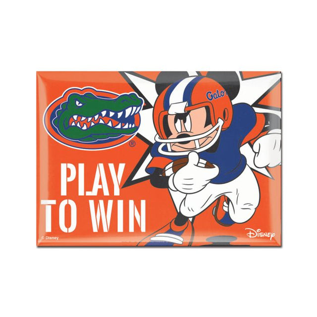 Imán de metal de 2,5" x 3,5" de los Florida Gators/Disney MICKEY MOUSE FOOTBALL