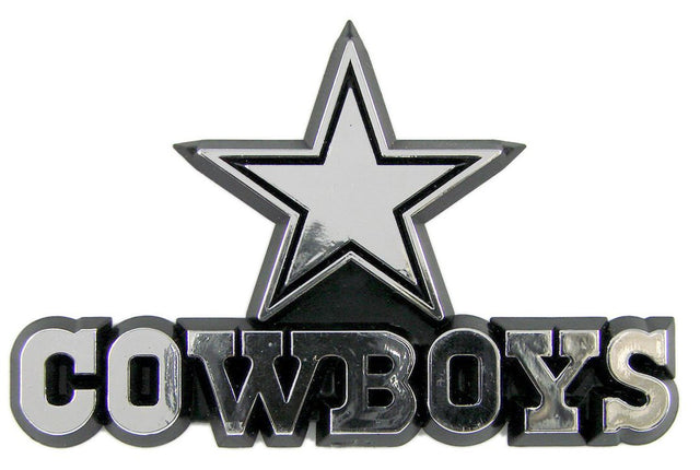 Emblema para automóvil de los Dallas Cowboys, color plateado