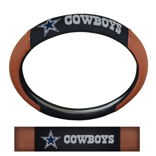 Funda para volante de los Dallas Cowboys estilo piel de cerdo de primera calidad