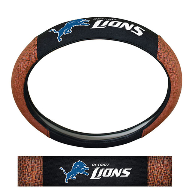 Funda para volante de los Detroit Lions de estilo piel de cerdo de primera calidad