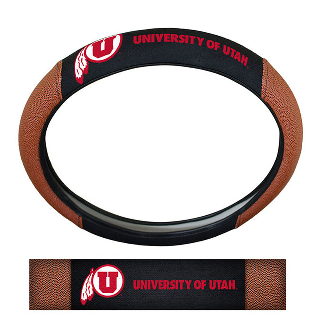 Utah Utes Steering Wheel Cover - Premium Pigskin