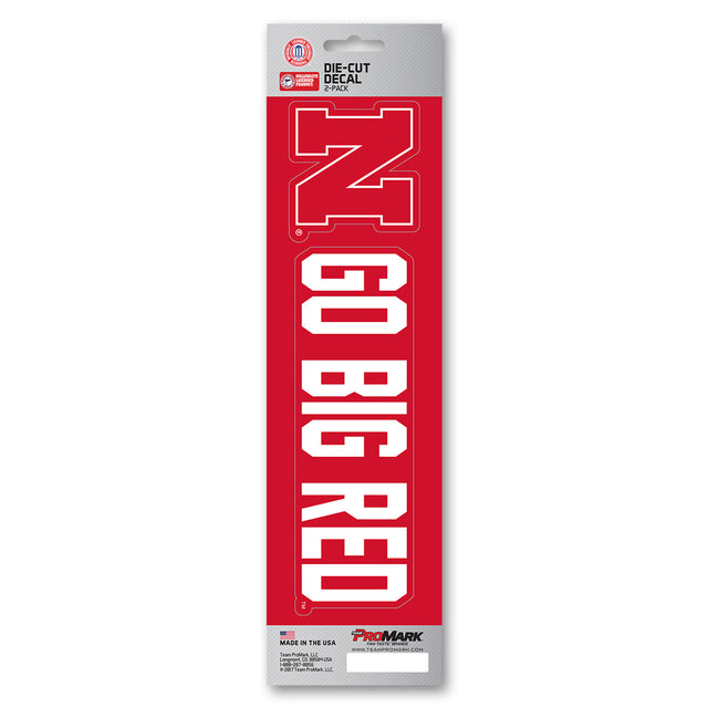 Nebraska Cornhuskers Decal Die Cut Slogan Pack