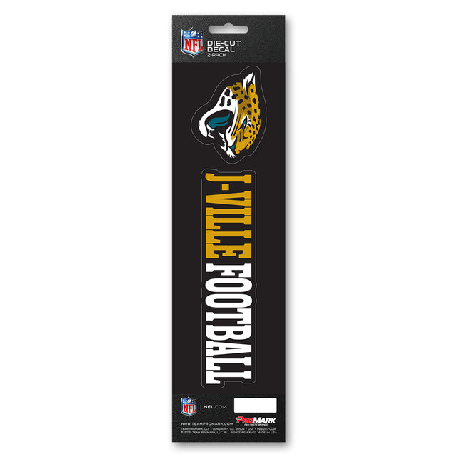 Paquete de calcomanías troqueladas con eslóganes de los Jacksonville Jaguars