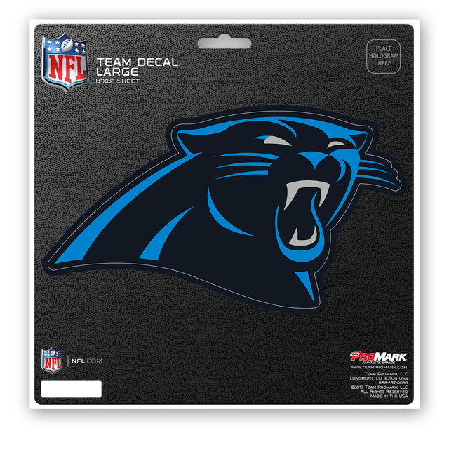 Calcomanía de los Carolina Panthers troquelada de 8 x 8 pulgadas