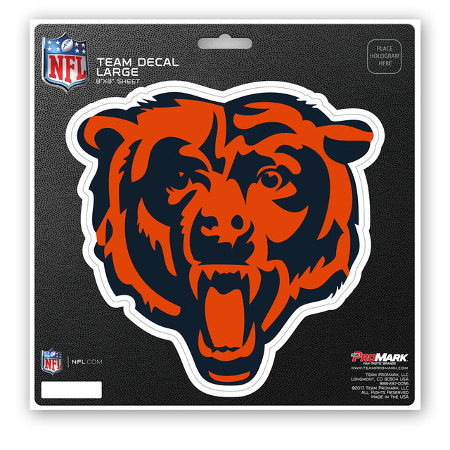 Calcomanía de los Chicago Bears troquelada de 8 x 8 pulgadas