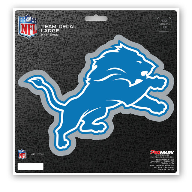 Calcomanía de los Detroit Lions troquelada de 8 x 8 pulgadas