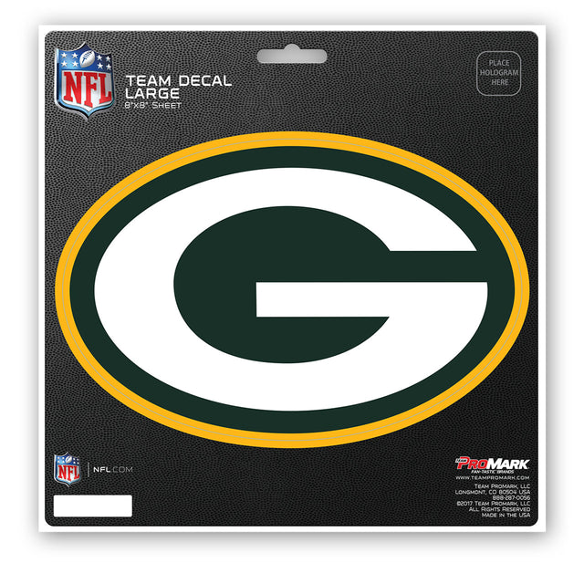 Calcomanía troquelada de 8 x 8 de los Green Bay Packers
