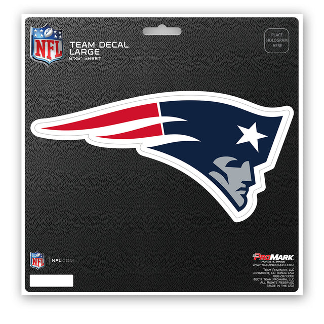 Calcomanía de los New England Patriots troquelada de 8 x 8 pulgadas