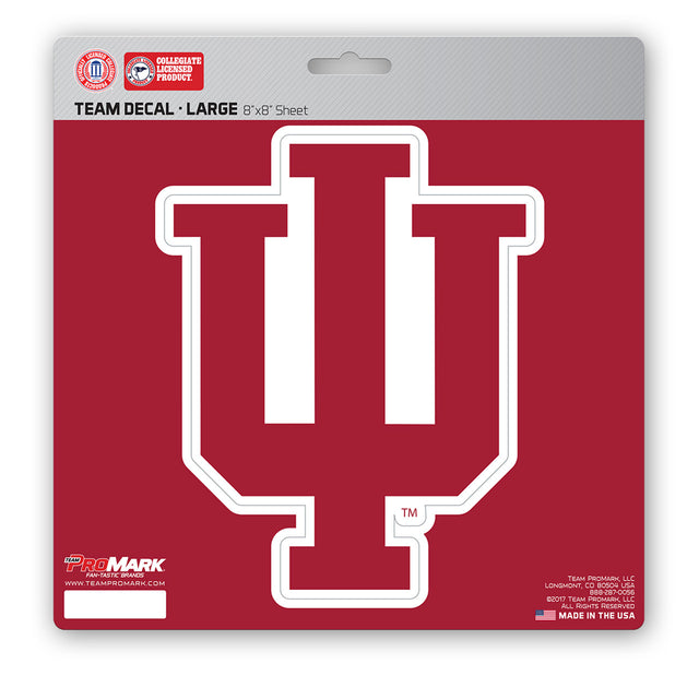 Calcomanía de Indiana Hoosiers troquelada de 8 x 8 pulgadas
